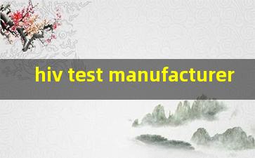  hiv test manufacturer